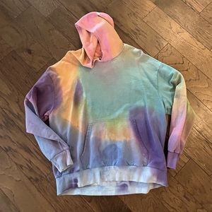 Tie Dye Zara oversized hooded sweatshirt